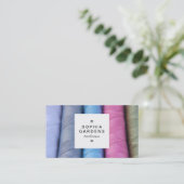 Square Label 03a - Rollen aus Baumwolle Visitenkarte (Stehend Vorderseite)