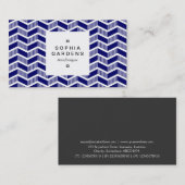 Square Label 03a - Schattierte Chevrons - DP Marin Visitenkarte (Vorne/Hinten)