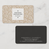 Square Label 03a - Stilisierte Pflanze Muster 2008 Visitenkarte (Vorne/Hinten)