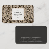 Square Label 03a - Stilisierte Pflanze Muster 2008 Visitenkarte (Vorne/Hinten)