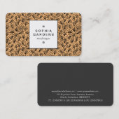 Square Label 04 - Bark Cloth Pattern - Sandy Visitenkarte (Vorne/Hinten)