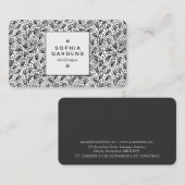 Square Label 04 - Bark Cloth Pattern Visitenkarte (Vorne/Hinten)
