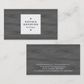 Square Label 04 - Dunkelgrau Visitenkarte (Vorne/Hinten)