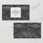 Square Label 04 - Dunkelgrau Visitenkarte (Vorne/Hinten)