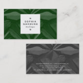 Square Label 04 - Dunkelgrün Visitenkarte (Vorne/Hinten)