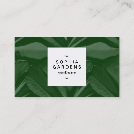 Square Label 04 - Dunkelgrün Visitenkarte (Vorderseite)