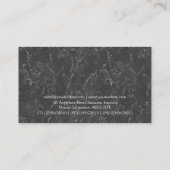 Square Label 04d - Dunkelgrau Visitenkarte (Rückseite)