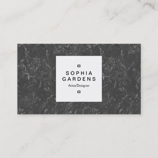 Square Label 04d - Dunkelgrau Visitenkarte (Vorderseite)