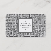 Square Label 05 - Kuba Maze Pattern Visitenkarte (Vorderseite)