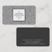 Square Label 05 - Kuba Maze Pattern Visitenkarte (Vorne/Hinten)