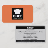 Square Label Cafe - Orange f17a45 Visitenkarte (Vorne/Hinten)