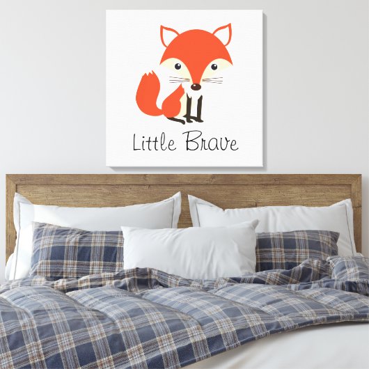 Square Leinwand - Little Brave (Insitu (Schlafzimmer))