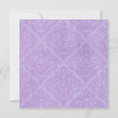 Square Lila Damask Hydrangea Floral Wedding Einladung (Rückseite)
