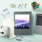 Square Lila Sky in Smoky Mountains Aufkleber (iPad Hülle)