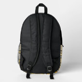 Square Line with Yellow Pattern Design - Bedruckter Rucksack (Rückseite)