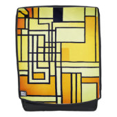 Square Line with Yellow Pattern Design - Rucksack (Vorderseite)