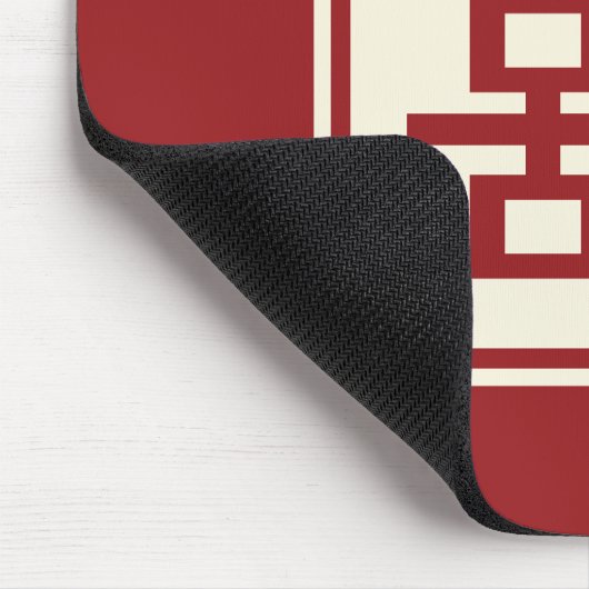 Square Logo Double Happiness Chinese Wedding Mousepad (Ecke)