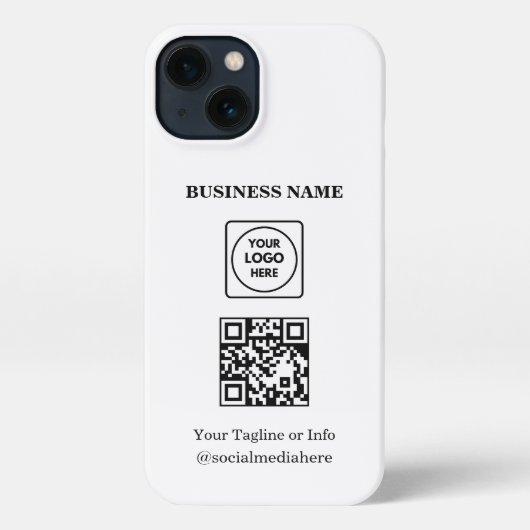 Square Logo QR Code Business Promo iphone case Hülle (Rückseite)
