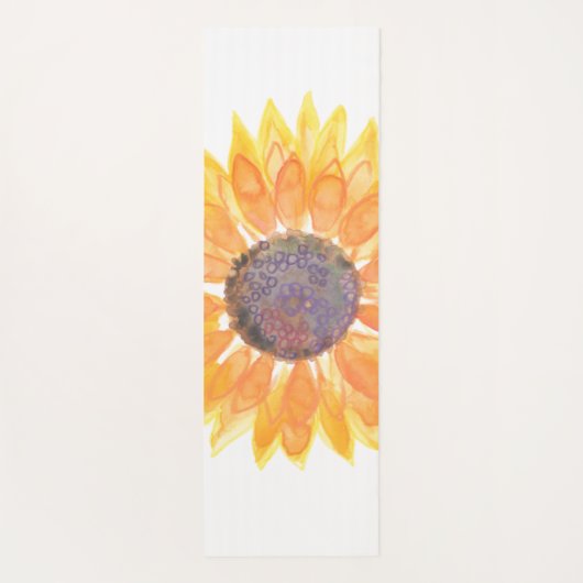 Square Logo Yoga Studio Sonnenblume Yogamatte (Rückseite)