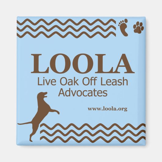 Square LOOLAorg Metal Magnet (Vorne)