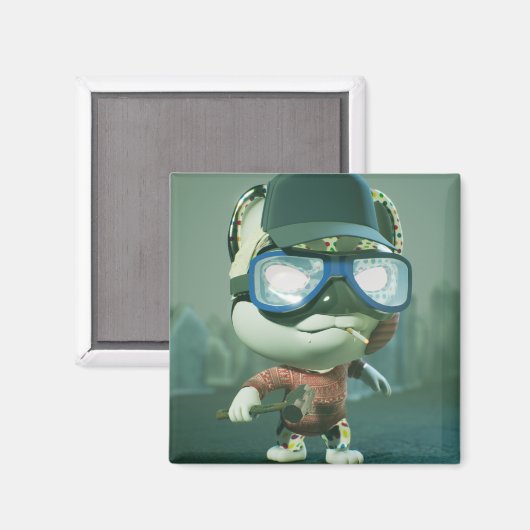 Square Magnet (Vorderseite/Rückseite)