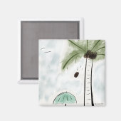 Square Magnet-Coconut Woes Magnet (Vorderseite/Rückseite)