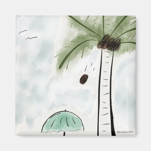 Square Magnet-Coconut Woes Magnet (Vorne)