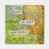 Square Magnet - "Glaube an deine eigene Musik" (Vorne)