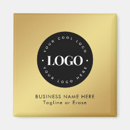 Square Magnet Gold und Black Business Logo