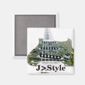 Square Magnet - Maßgeschneidert (Vorderseite/Rückseite)