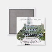 Square Magnet - Maßgeschneidert (Vorderseite/Rückseite)