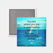 Square Magnet Regenbogen und Ozean aus der Mama (Vorderseite/Rückseite)