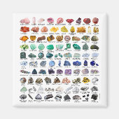 Square Magnet The Crystal Collection Rainbow Rocks (Vorne)