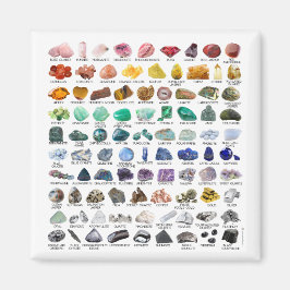 Square Magnet The Crystal Collection Rainbow Rocks