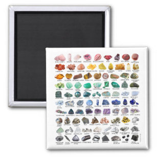 Square Magnet The Crystal Collection Rainbow Rocks