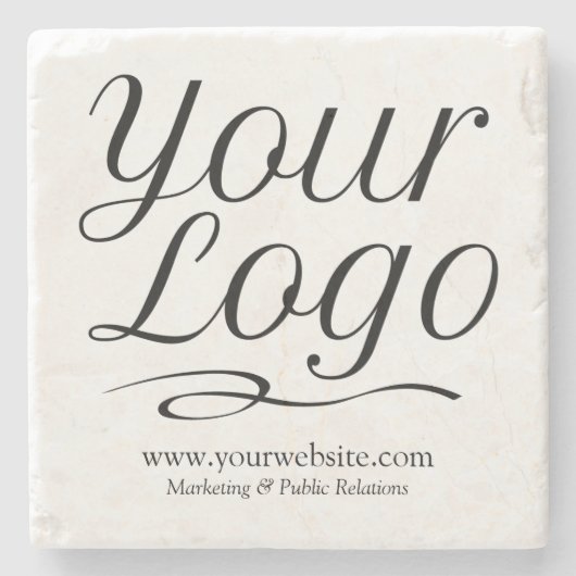 Square Marble Bar Untersetzer mit Firmenlogo (Vorderseite)
