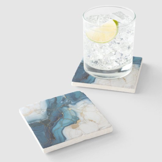 Square Marble Untersetzer (Seitenansicht)