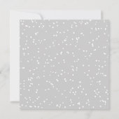 Square Merry White Script Holiday Card (Rückseite)