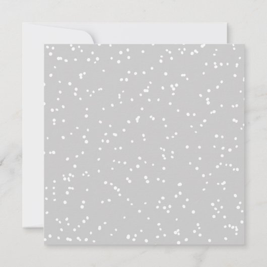 Square Merry White Script Holiday Card (Rückseite)