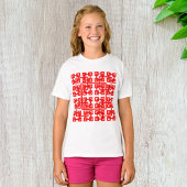 Square Mesh Girls T - Shirt