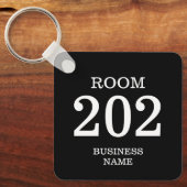 Square Metal Hotelzimmer Schlüsselanhänger mit Zah (Vorderseite)