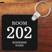 Square Metal Hotelzimmer Schlüsselanhänger mit Zah (Rückseite)