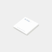 Square Minimalist Navy Blue Family Stationery  Post-it Klebezettel (angewinkelt)