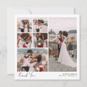 Square Minimalistisch Foto Wedding Dankeschön Card Dankeskarte (Vorderseite)