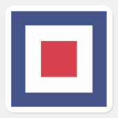 Square Mod Quadratischer Aufkleber (Vorderseite)