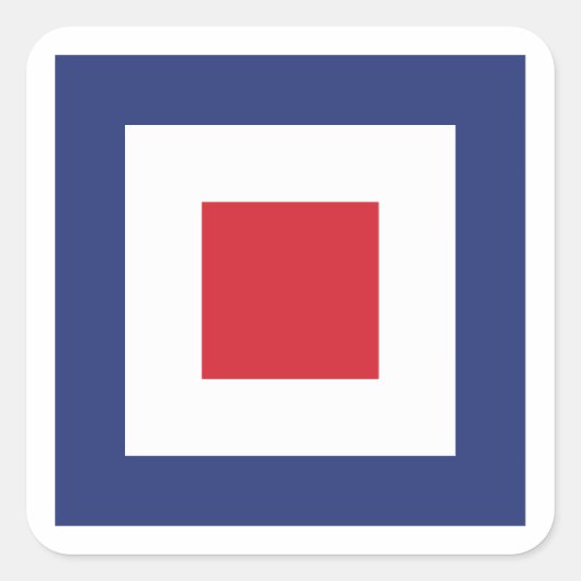 Square Mod Quadratischer Aufkleber (Vorderseite)