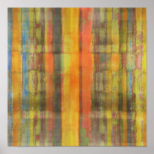 Square Modern Art Earth Colors Poster