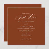 Square Modern Calligraphy Schlicht Wedding Einladu Einladung (Vorne/Hinten)