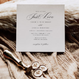 Square Modern Calligraphy Schlicht Wedding Einladu Einladung