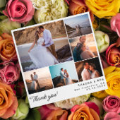 Square Modern Wedding Foto Collage Vielen Dank Dankeskarte